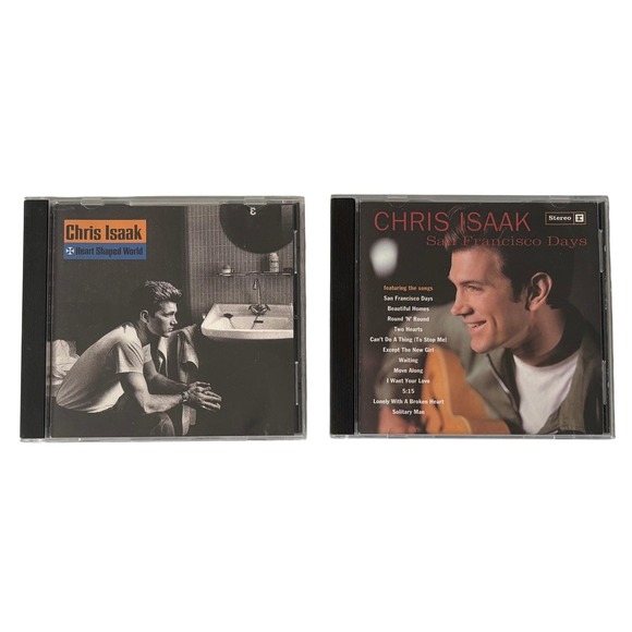 Other - Chris Isaak CD Lot Heart Shaped World San Francisco Days Wicked Game Rock 2 Pack